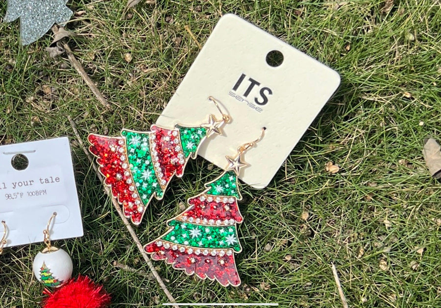 Christmas Tree Earrings - Robin Boutique-Boutique 