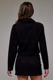 Shrunken Suede Button-Up Shirt by Hidden Jeans
