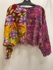 Pareo Kantha In Bloom Cropped Pullover #240 by Kantha Bae