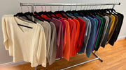 Italian One Size Cozy Comfy V-Neck Sweater