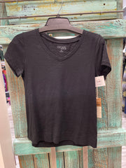 Solid Short Sleeve V-Neck Tee by Escape 10000