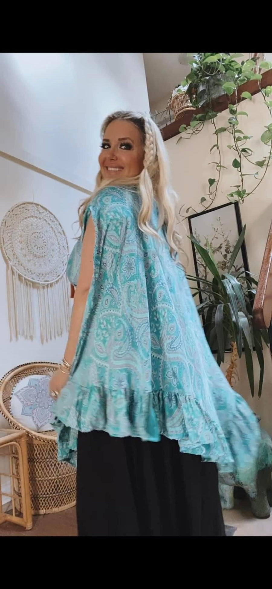 Silk Float Away Cape #014 by Kantha Bae