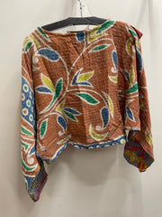Pareo Kantha In Bloom Cropped Pullover #272 by Kantha Bae
