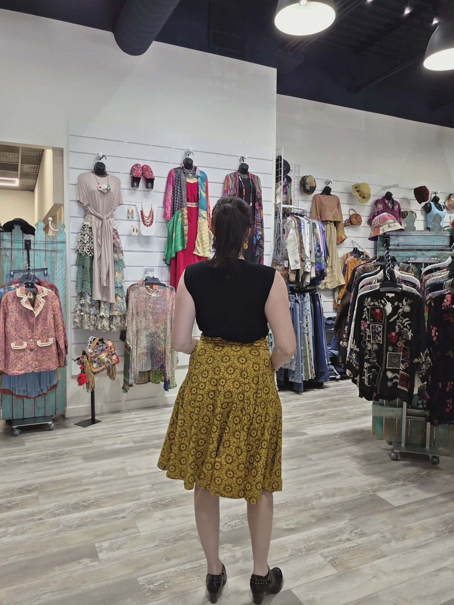 Sojourn Skirt in Sonnenblumen Print by Effie's Heart