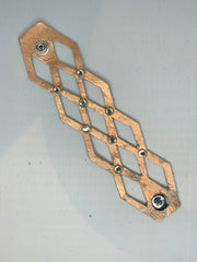 Geometric Leather Bracelet Cuff