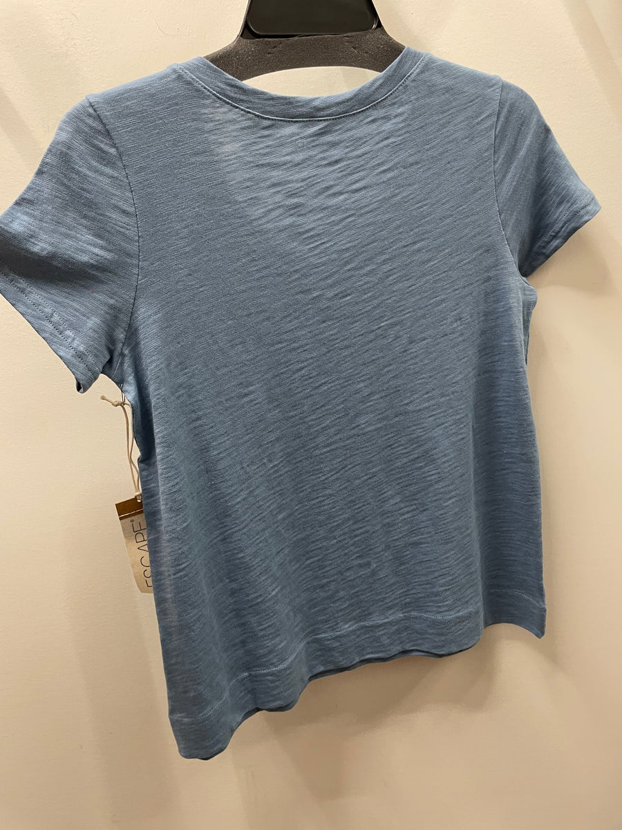 Solid Short Sleeve V-Neck Tee by Escape 10000