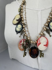 Cameo Charm Rectangle Necklace by Gina
