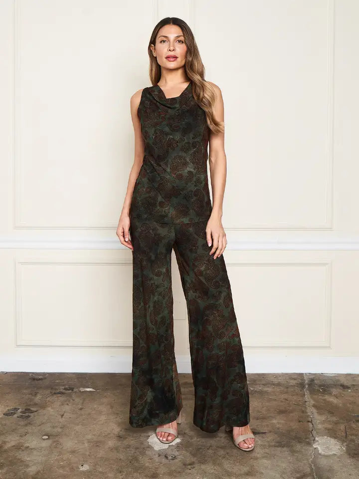 Flocked Cowl Neck Tank by Paparazzi