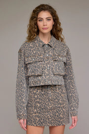 Cheetah Cargo Jacket by Hidden Jeans