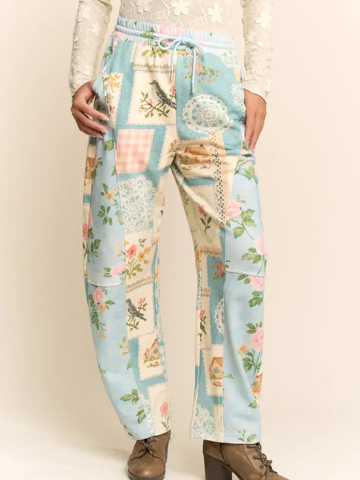 Floral Patchwork Joggers by Davi & Dani