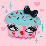 Cupcake Cutie Brooch by Miss Fluff x Lipstick & Chrome Robin Boutique
