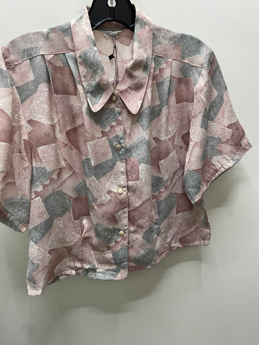 Reworked Flowy Crop Button Down #108