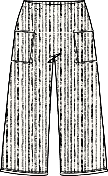 Canyon Stripe Pocket Flood Pant by Escape