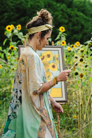 Additional view of I Paint My Dream Bohemian Van Gogh Goddess Starduster Kimono from Robin Boutique.