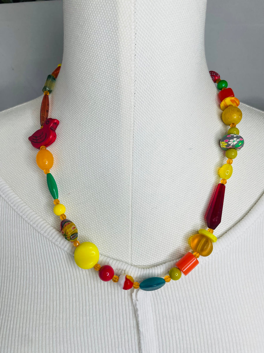 Bird Glass Necklace by The Vintage Jewel