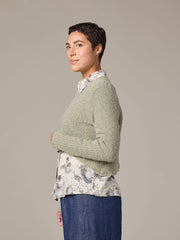 Texture Crop Pullover by Cut Loose