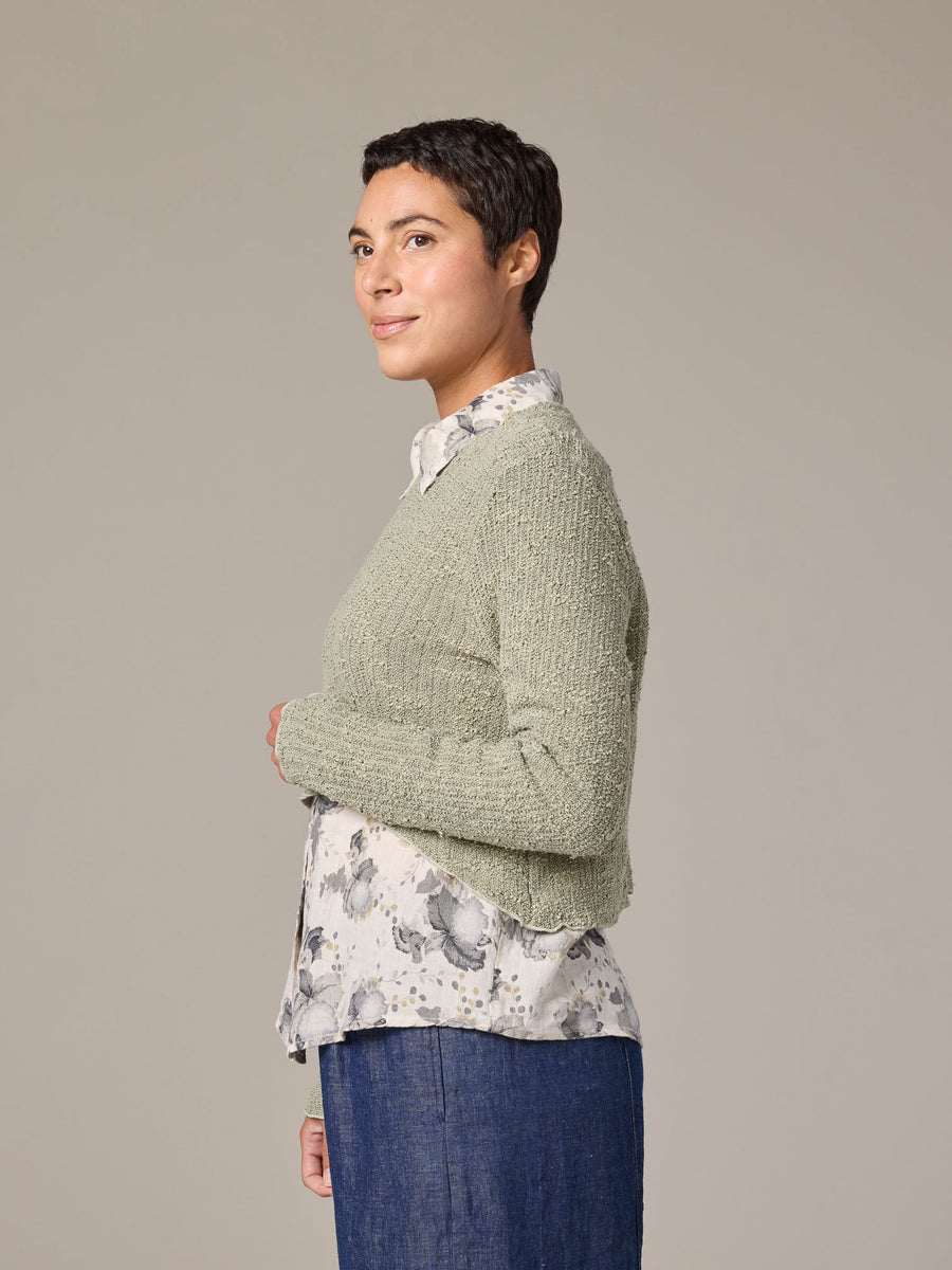 Texture Crop Pullover by Cut Loose