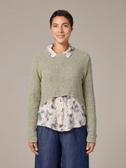Texture Crop Pullover by Cut Loose