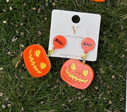 Jack O'Lantern Theme Earrings - Robin Boutique-Boutique 