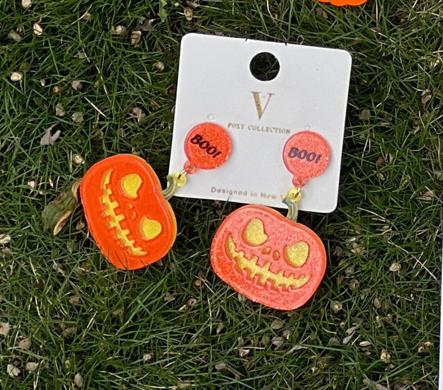 Jack O'Lantern Theme Earrings - Robin Boutique-Boutique 