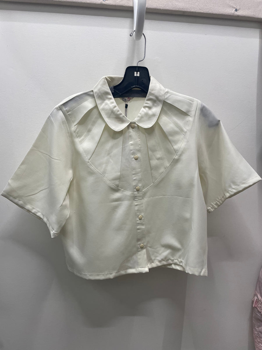 Reworked Flowy Crop Button Down #125