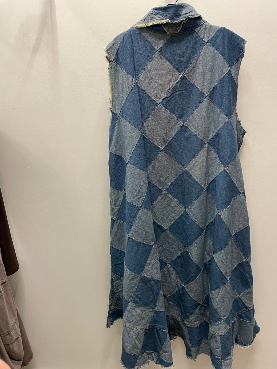 Perfect Patch Denim Duster by Paper Lace Robin Boutique
