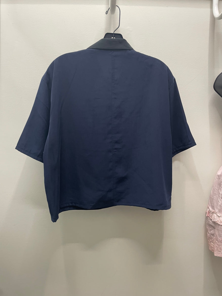 Reworked Flowy Crop Button Down #122