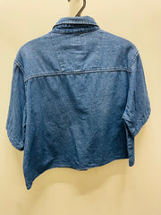 Reworked Denim Crop Button Down #216