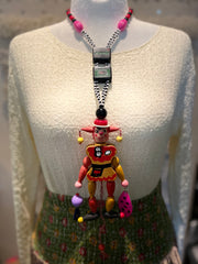 Jester Puppet Toy Necklace by The Vintage Jewel