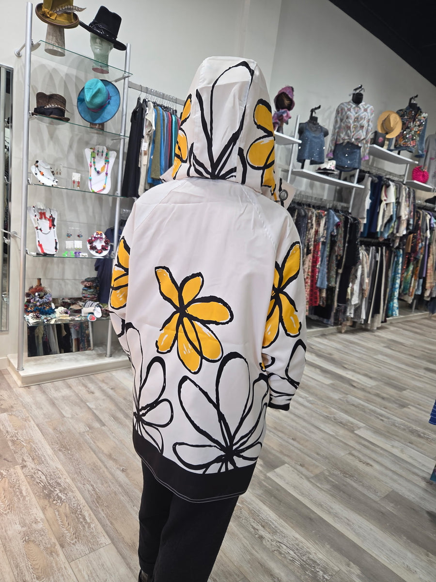 Reversible Raincoat with Yellow Daisies Robin Boutique