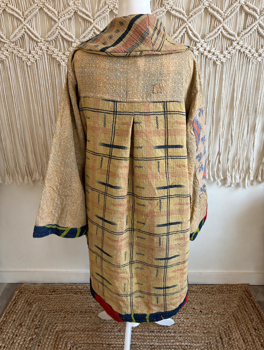 Fine Kantha Drifter Coat #181 by Kantha Bae
