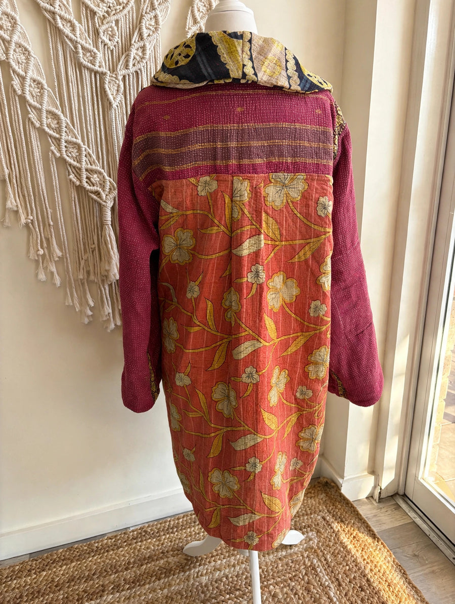 Fine Kantha Drifter Coat #215 by Kantha Bae