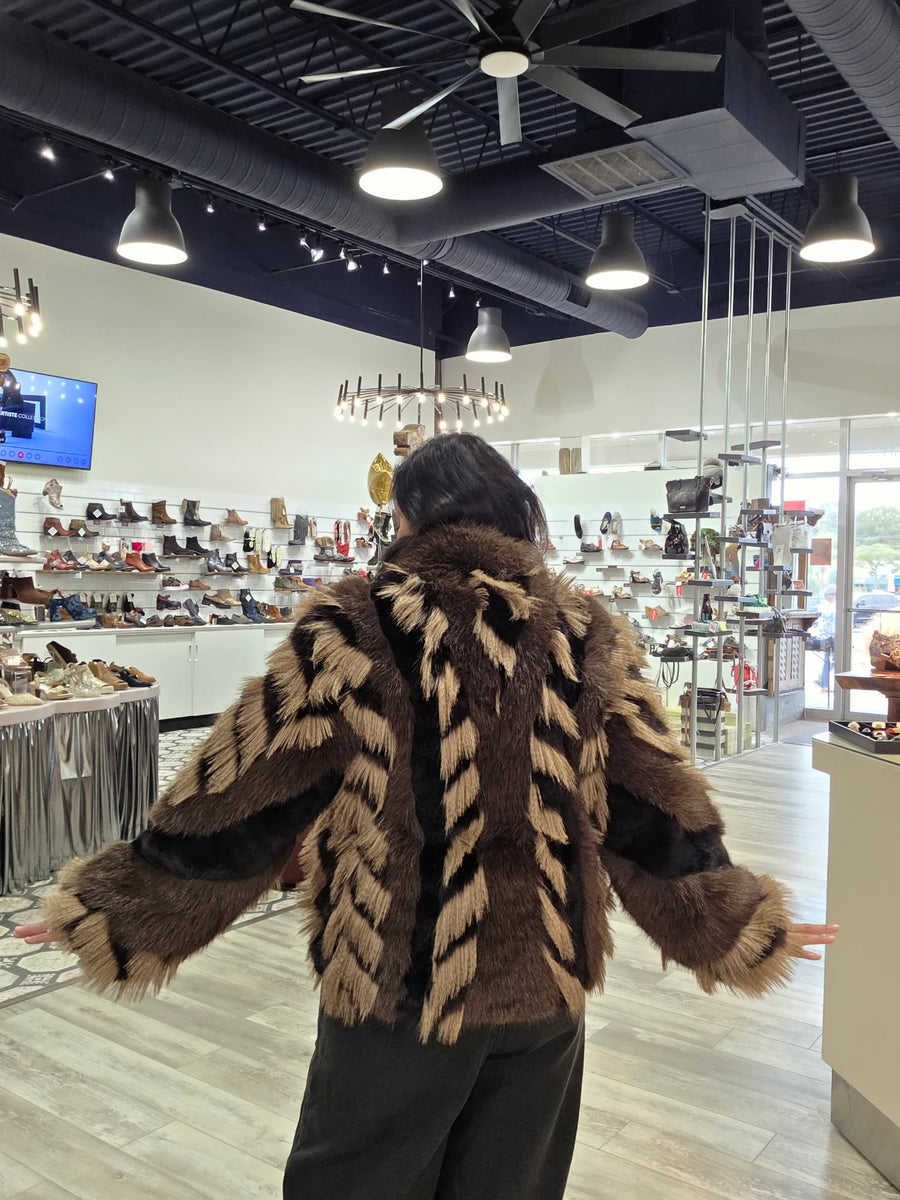 Untamed Earth Faux Fur Jacket By Azalea Wang