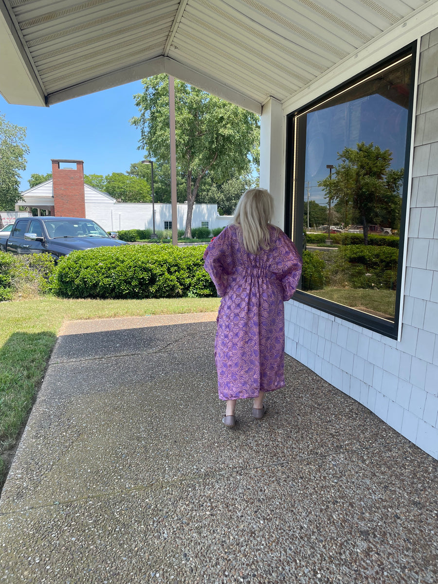 Rasgulla Sari Ruched Dress #006 by Kantha Bae