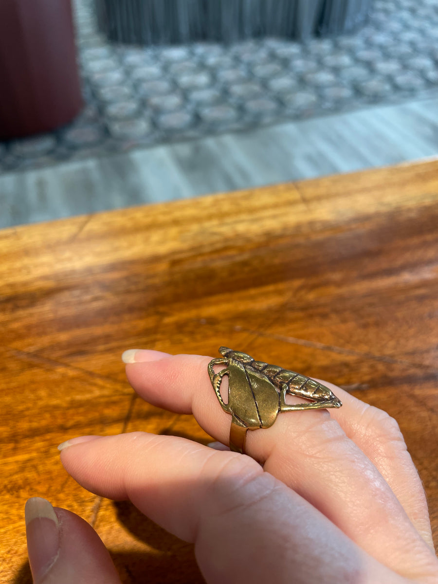 Locust Love Wrap Ring in Bronze