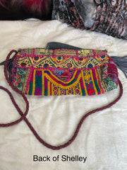 Upcycled Embroidered Crossbody Clutch Market Bag by Kantha Bae - Robin Boutique-Boutique 