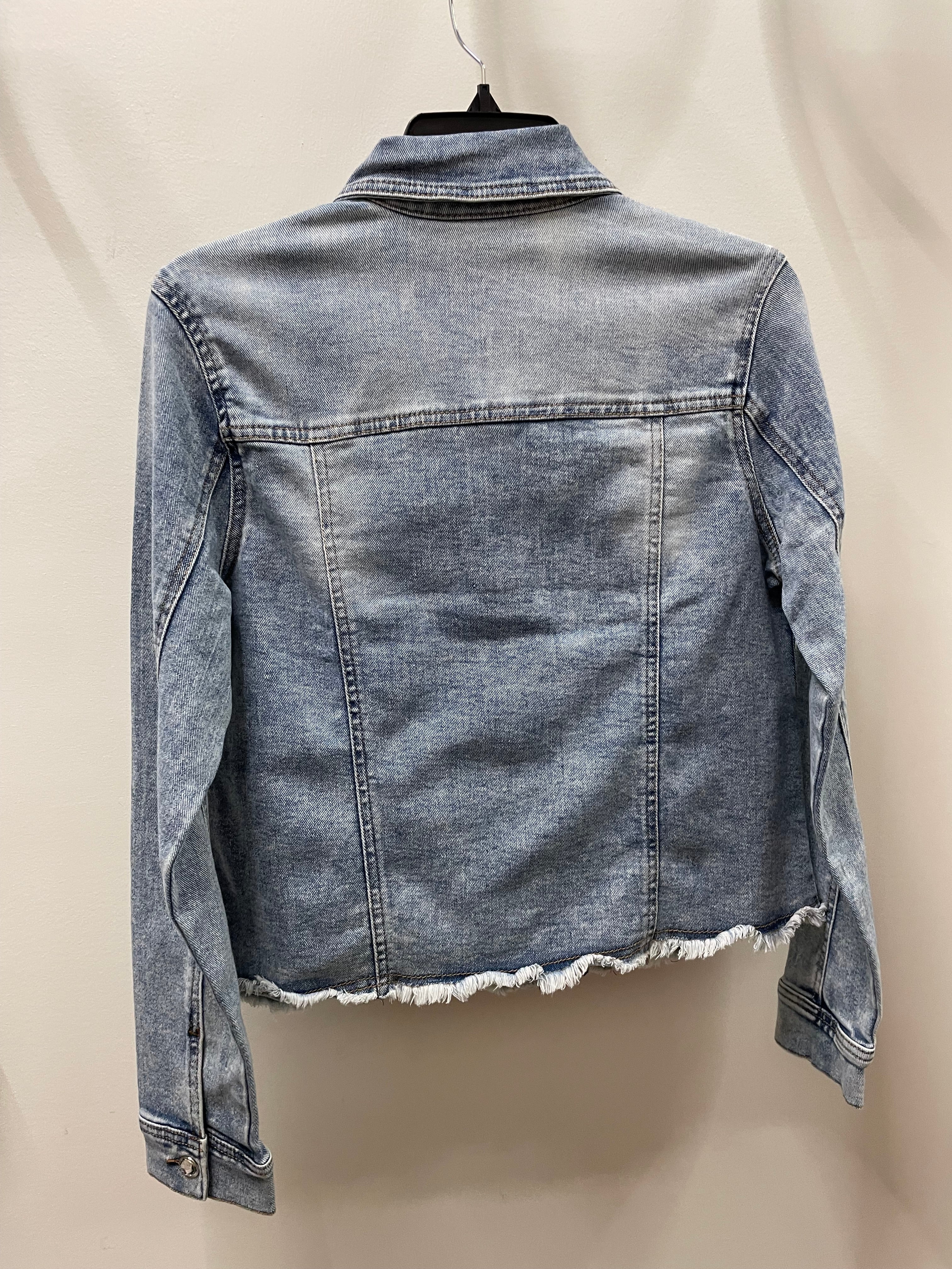 Additional view of Crystal Fray Denim Jacket from Robin Boutique.