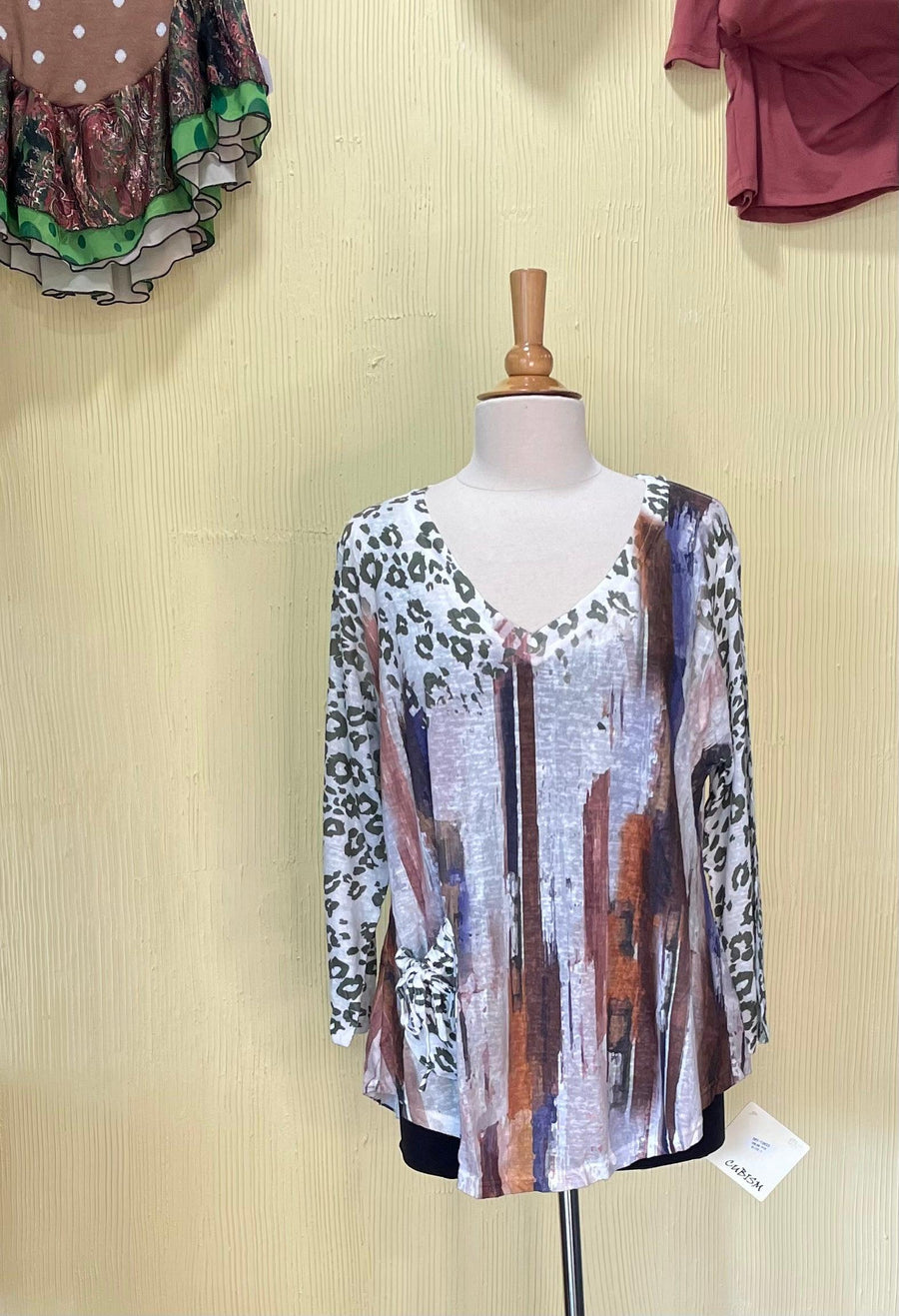 V-Neck Top w/Pocket by Cubism - Robin Boutique-Boutique 