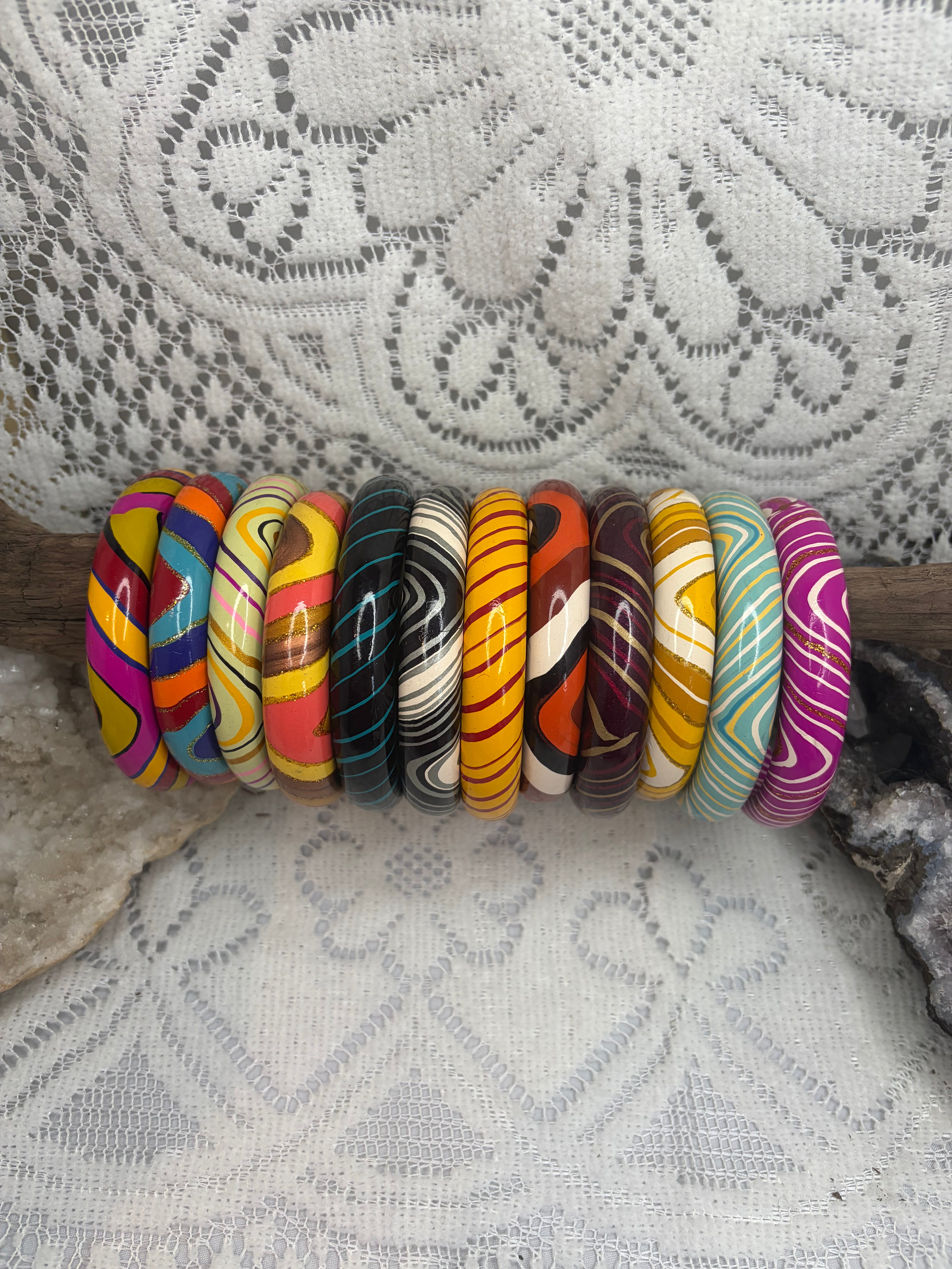 Painted Shellac Bracelet