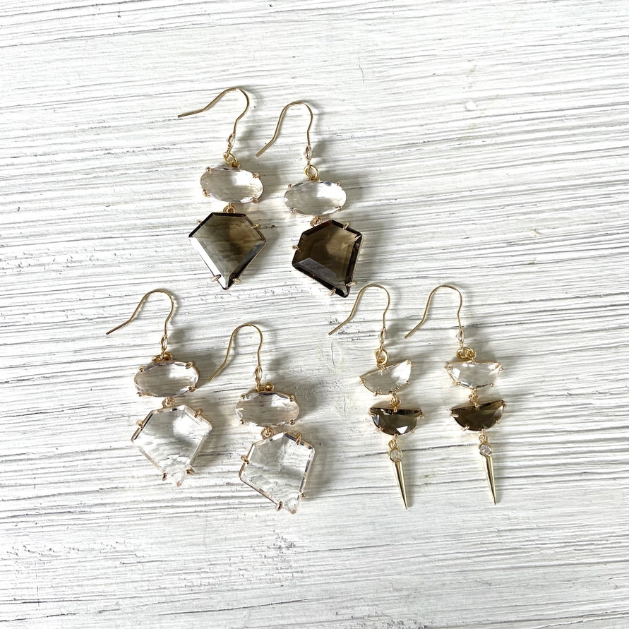 Gemstone Drop Earrings