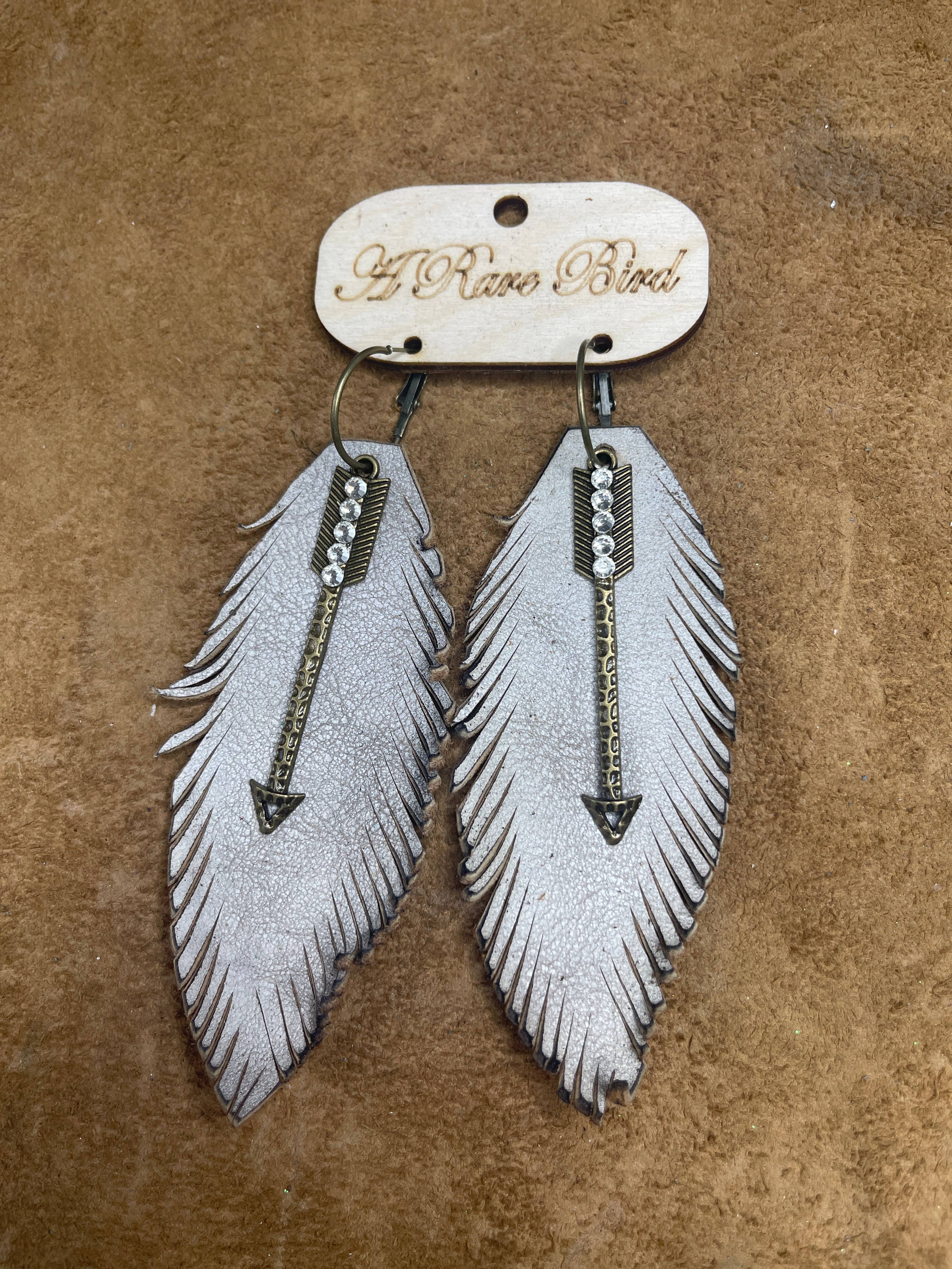 "Follow Your Arrow" Dirty White Earrings Robin Boutique