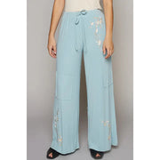 Sweet Floral Embroidered Pant