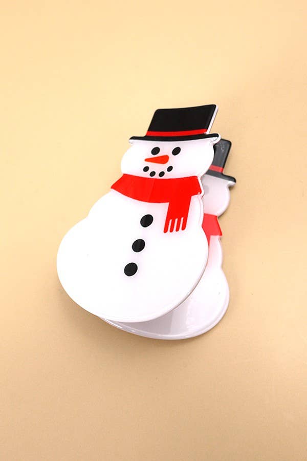 CHRISTMAS TREE SANTA SNOWMAN HAIR CLAW CLIPS Robin Boutique