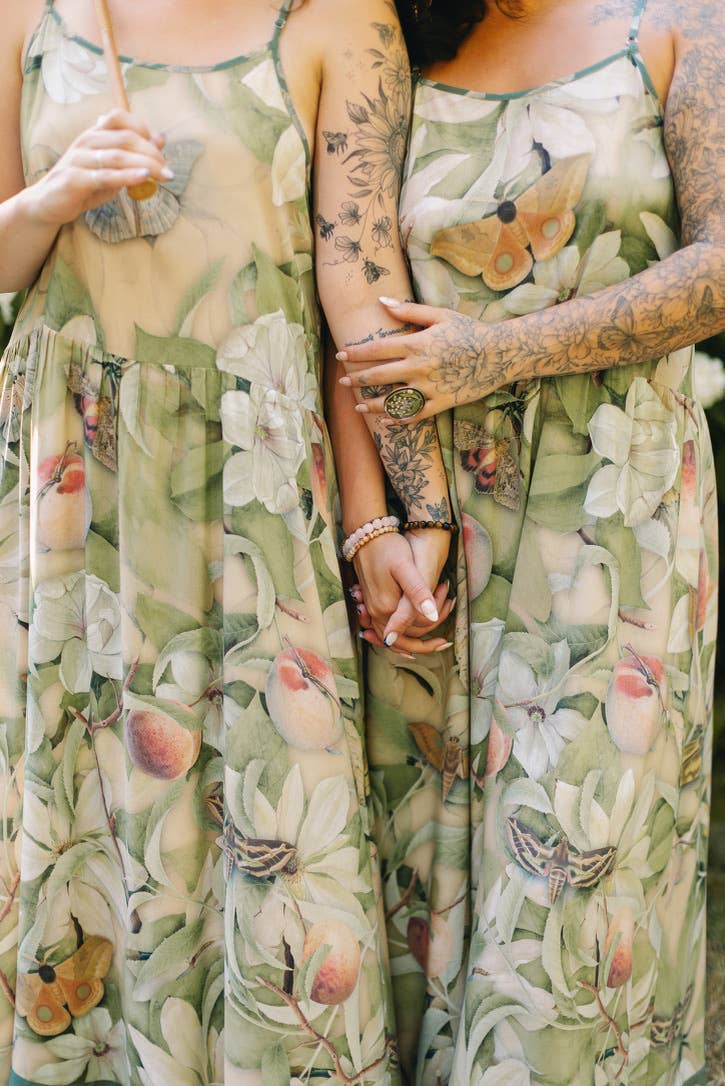 Additional view of Fleur De Soleil Bohéme Long Maxi Slip Dress with Florals from Robin Boutique.