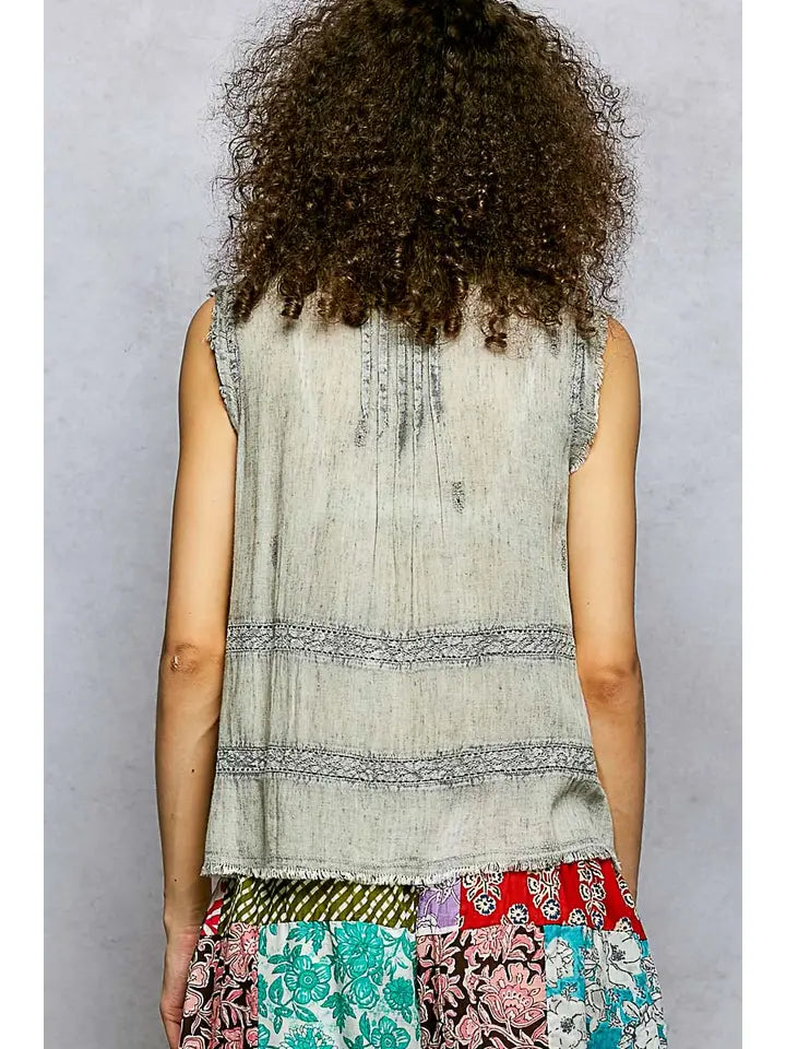 Cotton Lace Detail Tank