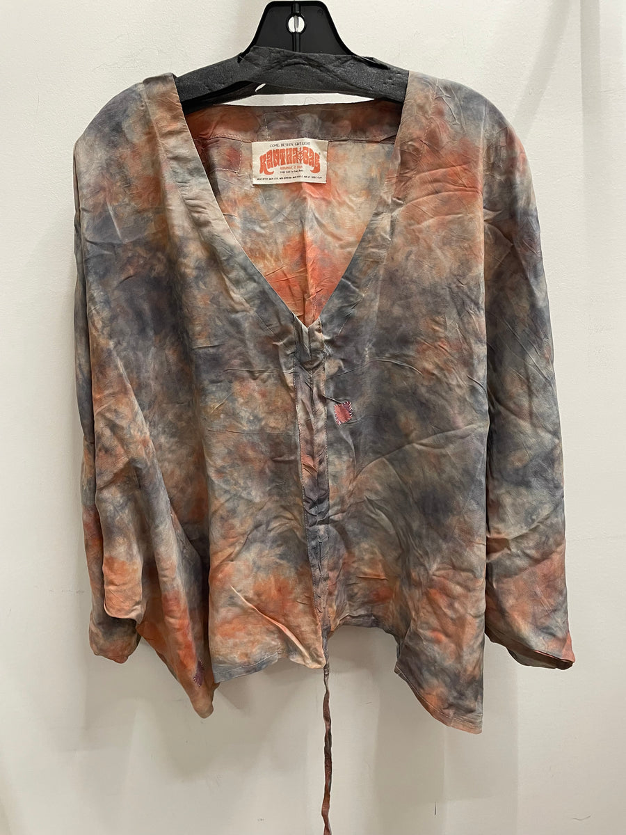 Crepe Silk Butterfly Top #011 by Kantha Bae