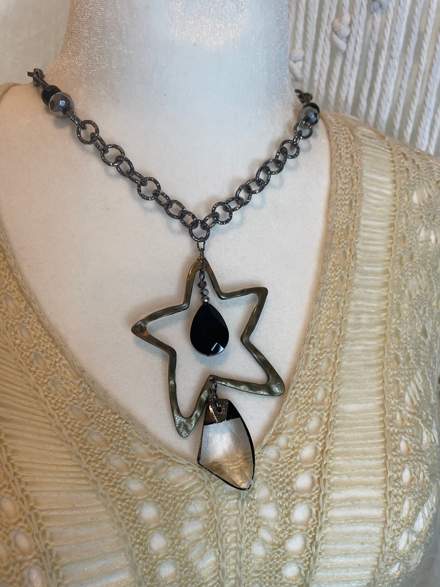 Mixed Chain Star Necklace