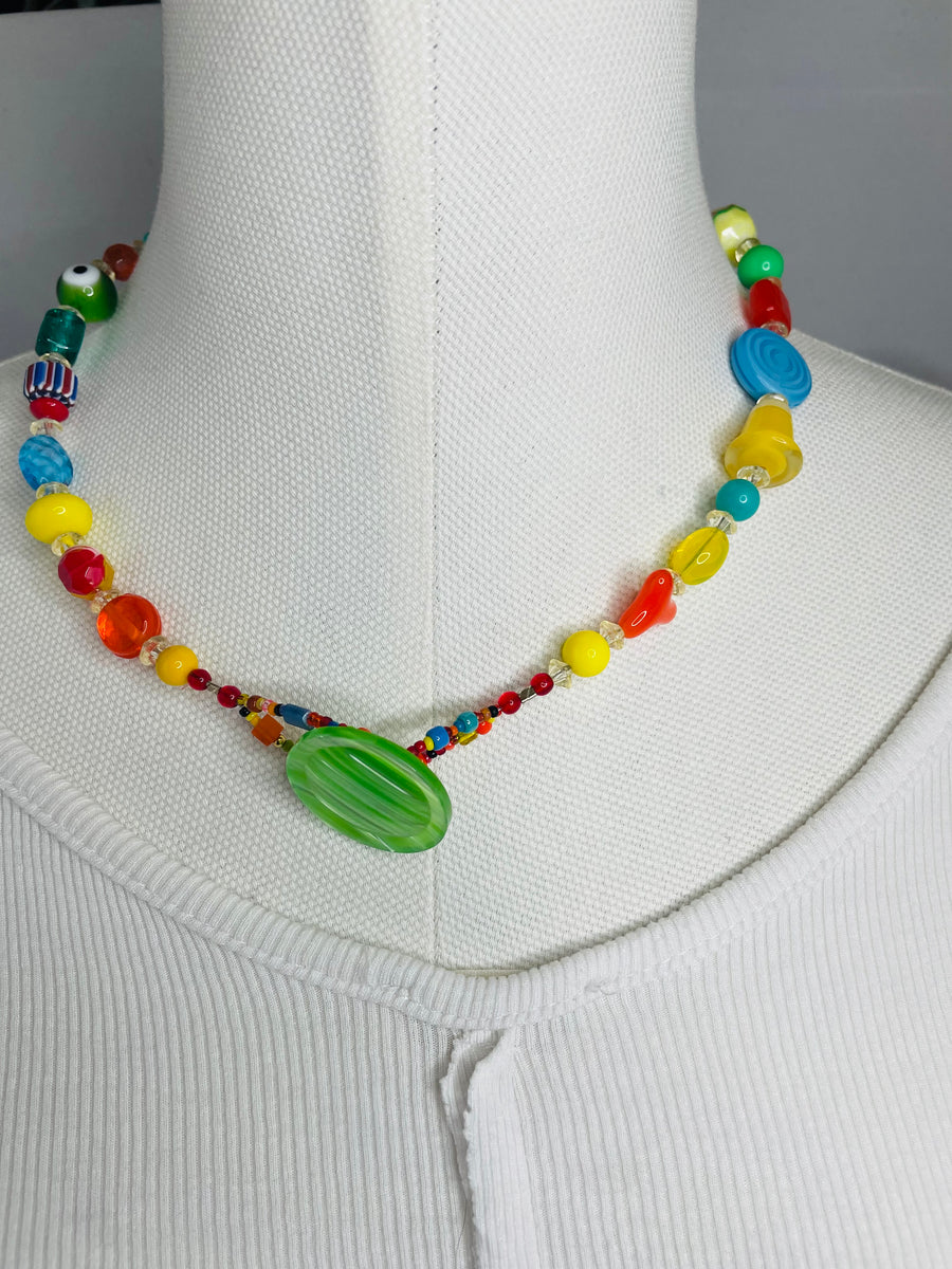 Angel Fish Glass Necklace by The Vintage Jewel