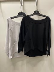Feather Lux Knit Stitch Pullover by Olivia