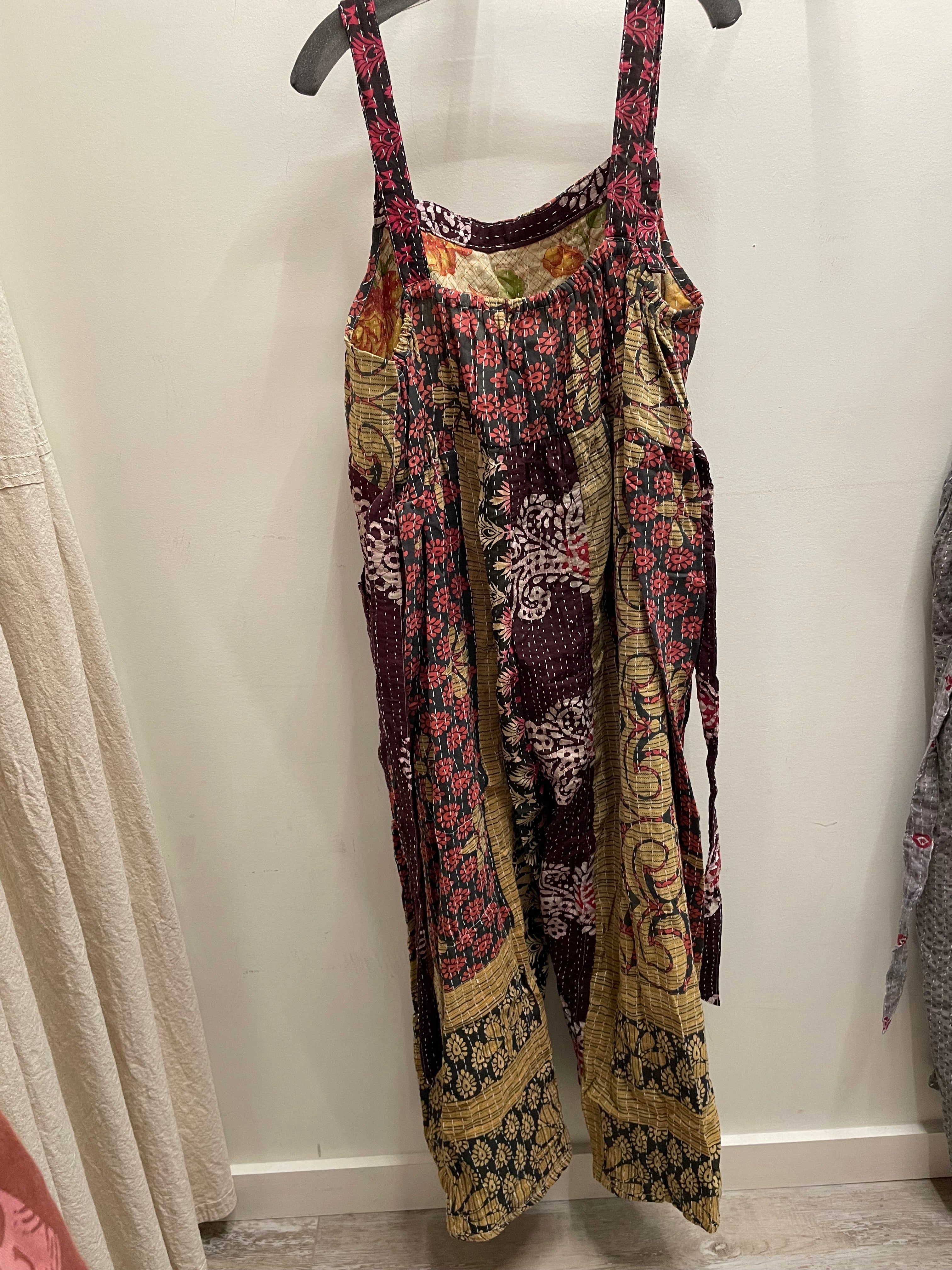 Additional view of Pareo Kantha Crossroad Overalls #165 by Kantha Bae from Robin Boutique.